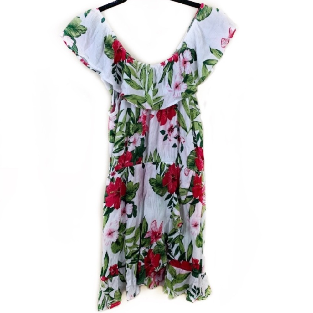 VICI off the shoulder ruffle neck floral mini sundress